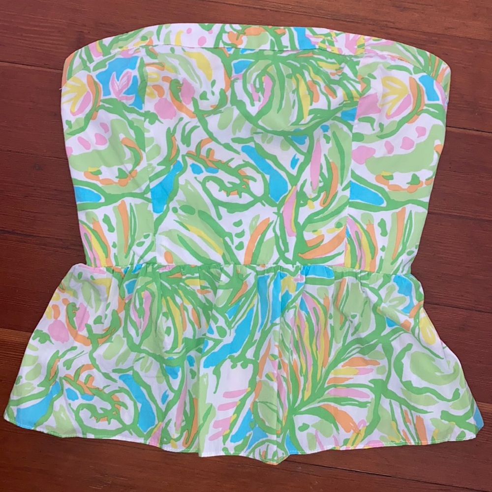 Strapless Lilly Pulitzer top size 2